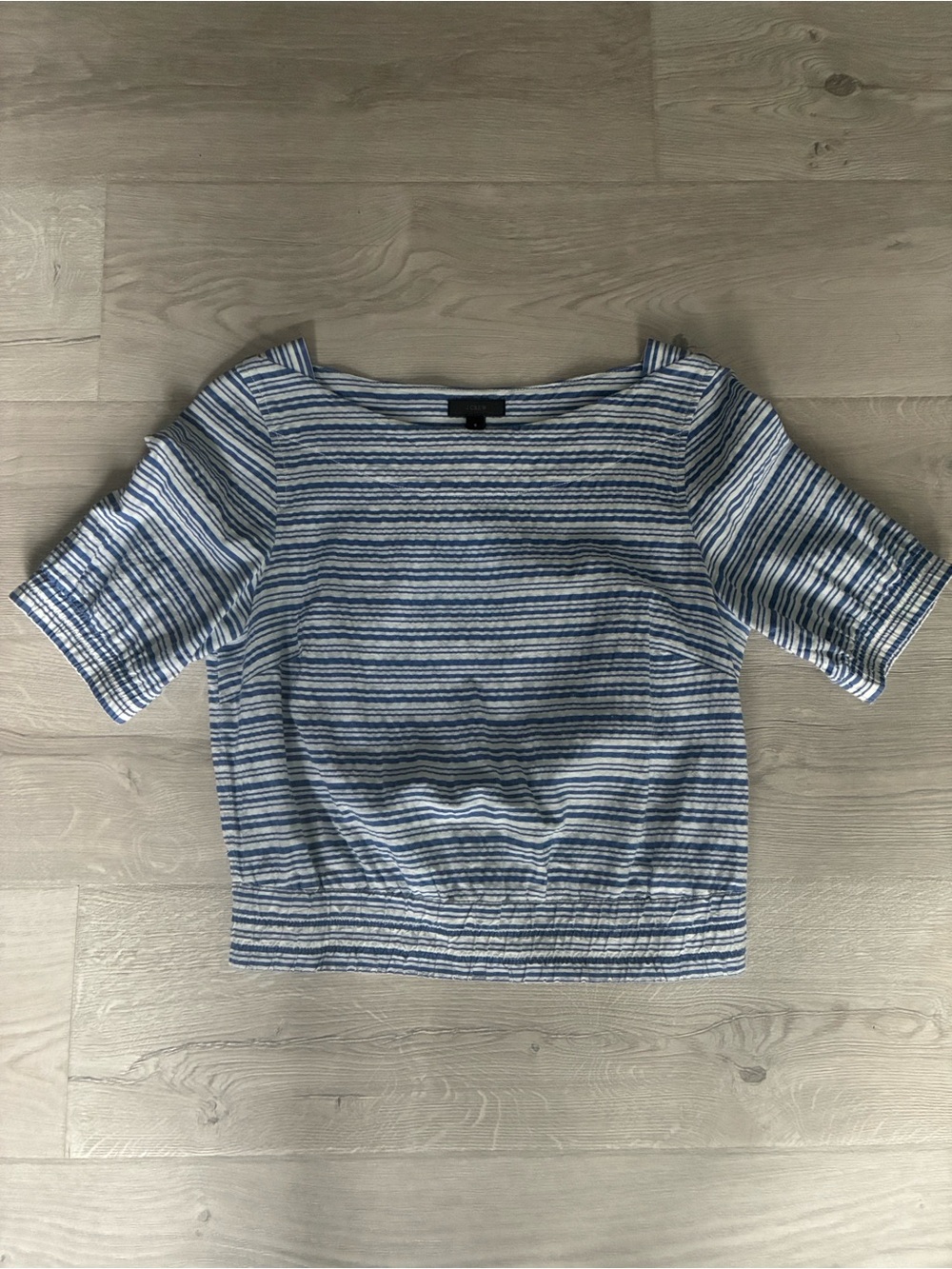 J. Crew Striped Blue & White Women’s Boatneck Top Size 6